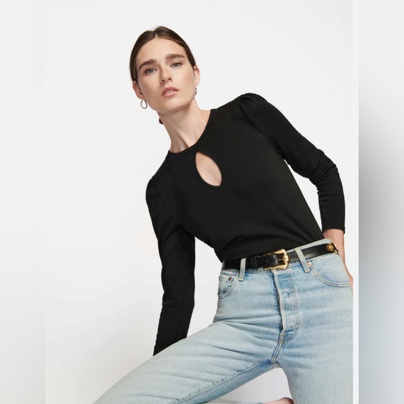 Nation LTD Tops - Nation LTD Dania Tee with Keyhole black size small pima cotton designer